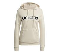 Adidas Womens Hooded Sweat W Lin Ft Hd, Ecru Tint/Black, HL2159, S