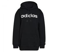 adidas Womens Hooded Sweat W Lin Ov FL Hd, Black/White, GS1342, L