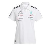 adidas Damen Mercedes - AMG Petronas Formula ONE Team Team Polo White Women, White Melange/Black, XXL