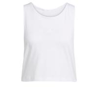 adidas Women's Motion Essentials Cropped Tank, White, XS