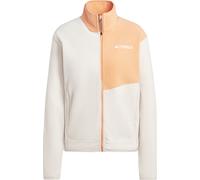 Adidas Women's Multi Full-Zip Fleece Jacket Putty Mauve/Amber Tint M