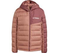 Adidas Women's Multi Light Down Hooded Jacket War Clay / Burgundy XL