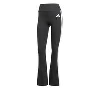 adidas Women's Optime Essentials 3 Stripes Flared Leggings, Black/White, XS