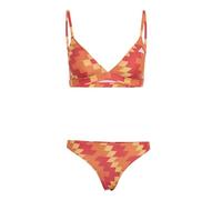adidas Women's Padded Football-Inspired 2-Way Strap Triangle Bikini Set, Lucid red, 44