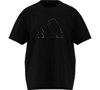 adidas Women's Power Essentials Workout Oversized Logo T-Shirt, Black, XS