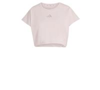 adidas Women's Power Workout Cropped Boxy 3-Stripes Tank, Ice Purple, XXS