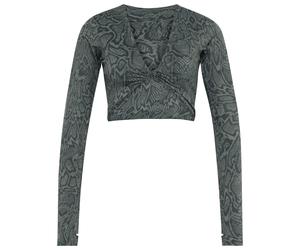 adidas - Women's Primelift WO Snake Twist Reversible L/S - Longsleeve, Gr. M, grau (StoneGreen/LegendIvy)