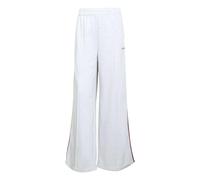 adidas Women's Seasonal Essentials Colorpop Pants with Embroidered Graphic, Light Grey Heather/Active Maroon, S