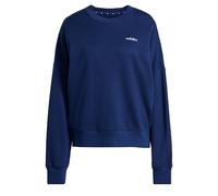adidas Women's Seasonal Essentials Colorpop Sweatshirt with Embroidered Graphic, Dark Blue/White, M