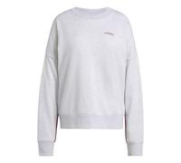 adidas Damen Sweatshirt Seasonal Essentials Colorpop - aufgestickte Grafik - LGREYH/ACTMAR L