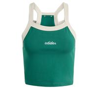 adidas Women's Seasonal Essentials Colorpop Tank with Embroidered Graphic, Collegiate Green/White, XXL