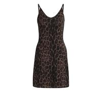 adidas Women's Seasonal Essentials Minikleid mit Leopardenprint und 3-Streifen
