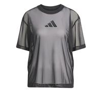 adidas Weiches Lux-Netz-T-Shirt für Damen, Größe M, Schwarz