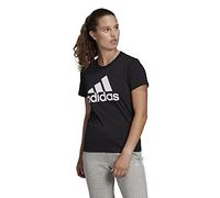 adidas Women's Standard Essentials Logo Tee, Black/White, XX-Large