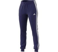 adidas Women's Standard Essentials Single Jersey 3-Stripes Pants, Legacy Indigo/White, Medium
