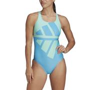 adidas Women's Standard Sh3.Ro Graphic Swimsuit, Sky Rush/Pulse Mint, 10