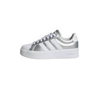 Plateausneaker ADIDAS SPORTSWEAR "STREETTALK BOLD", Damen, Gr. 42, grau (cloud weiß, silber metallic, ftwr weiß), Synthetik, Schuhe Plateausneaker, inspiriert vom Design des adidas Superstar (83305625