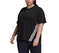 Adidas Womens T-Shirt (Short Sleeve) WTR Icns 3S T P, Black/White, HJ9729, 1X