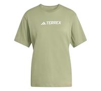 adidas Women's Terrex Classic Logo T-Shirt, Tent Green, L