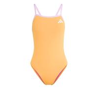 adidas Women's Thin Straps V-Back Swimsuit, Pure Tangerine/Bliss Lilac, 36