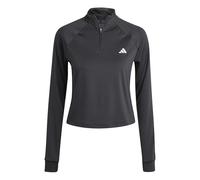 adidas Women's Train Essentials Minimal Branding 1/4-Zip Cover Up, Black, XXL