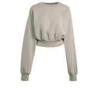 adidas Women's Weiches Lux Loose Sweatshirt Silver Pebble M