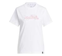 adidas Women's Western Florals Graphic T-Shirt, White, XXS