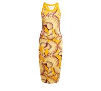 adidas Women's x Farm Premium Kleid Semi Spark/Bright Orange/Shadow Red M