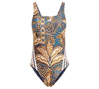 Adidas x Farm RIO 3-Streifen Damen Badeanzug, blau 46