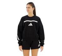 Sweatshirt ADIDAS SPORTSWEAR "W Z.N.E. SWT", Damen, Gr. S, schwarz-weiß (schwarz, weiß), Obermaterial: 57% Polyester, 43% Baumwolle, sportlich, Rundhals, Sweatshirts (41246712-S) schwarz, weiß