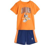adidas Unisex Baby DISNEY MICKEY MOUSE T-SHIRT SET, Pure Orange/off white, 2-3 Years