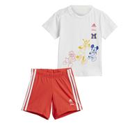 adidas x Disney Micky Maus Baby T-Shirt und Shorts Set weiß / rot 92