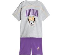 adidas Baby Girls DISNEY MINNIE MOUSE T-SHIRT SET, light grey heather/Semi Ice Tangerine, 3-4 Years