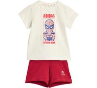 adidas Unisex Baby MARVEL SPIDER-MAN T-SHIRT SET, off white/active maroon, 12-18 Months