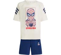 adidas x Marvel Spider-Man T-Shirt + Shorts Sport Set Kinder JZ3544 - off white/dark blue 122