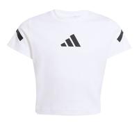 adidas Z.N.E Fitted Cropped T-Shirt Mädchen JD1317 - white/black 152