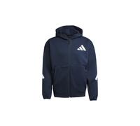 Kapuzensweatshirt ADIDAS SPORTSWEAR "M Z.N.E. FZ", Herren, Gr. M, blau (aurora ink), Obermaterial: 57% Polyester, 43% Baumwolle, sportlich, Sweatshirts (39580506-M) aurora ink
