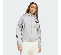 adidas Z.N.E. Kapuzen-Sweatjacke Damen JD9593 - medium grey heather M