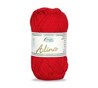 Adina von Rellana 100 % Baumwolle Garn Farbe 03 rot 50g
