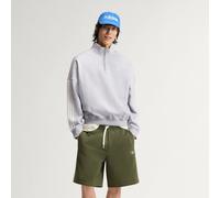 adiSignature Firebird 3 Stripes Half Zip Sweatshirt Light Grey Heather / Off White XS