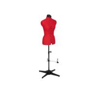 Adjustoform FG304 Sew Simple Schneiderpuppe, Nähpuppe, 8 verstellbare Teile, Größen 38 bis 46, klein, Mohnrot, Mohnblumenroter Nylonstoff, Rot (Poppy Red), S