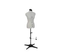 Adjustoform Sew Simple FG3271 Kleiderform, verstellbar, silber, Größe S-M (EU-Kleidergröße 34-42) 8-teilige weibliche Nähpuppe + Nadelgriff-Saummarkierer