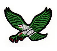 Adler Grün Vogel Aufnäher zum aufbügeln oder aufnähen Bügelbild Aufbügler für Kleidung gestickter Bügelpatch Applikation Biker Eagle Patch Größe 8,1 x 6,2 cm