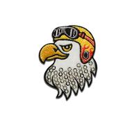 Adler Kopf Pailletten - Aufnäher, Bügelbild, Aufbügler, Applikationen, Patches, Flicken, zum aufbügeln, Größe: 5,1 x 4 cm