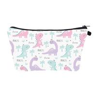 ADOCARN 1stück Kosmetiktasche Damen Dinosaurier Motiv Tragbare Kleine Make up Tasche mit Cartoon Design Multifunktional für Kosmetik und Waschutensilien Praktisches Kulturtäschchen