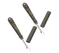 ADOCARN 2 Stück Vintage Nahttrenner mit Schutzkappe Präzises Metall-Werkzeug zum Entfernen von Stickfäden Vielseitiger Handarbeitshelfer für Kreuzstich Nähen und Stricken Goldfarben