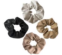 ADOCARN 4 Stück-pack Elastische Haargummis aus Gewebe im Minimalistischen Design für Damen und Mädchen Schonend fürs Haar für Yoga und Alltag