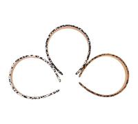 ADOCARN Modische Stirnbänder mit Leopardenmuster für Damen Retro Haarreifen aus Stoff 3 Stück Haarband Vielseitig und Elegant für Alltag und Gesichtspflege