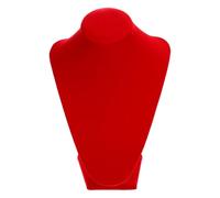 ADOCARN Schmuckständer aus Flanell und Karton für Halsketten mit Elegantem Design Roter Kompakt und Geräumig zur Schmuckpräsentation bei Jubiläen und Galerien