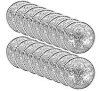 ADOCARN Silberne Metallknöpfe mit Löchern im Western Stil 20 Stück Praktische Nähknöpfe für Kinderkleidung und Gürtel für Geburtstags Bastelarbeiten